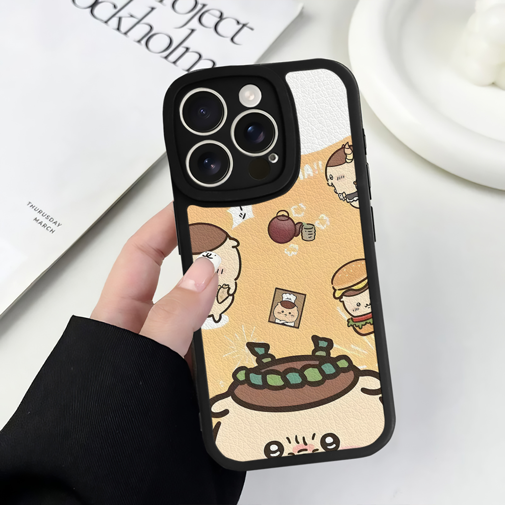 （画像用） ちいかわ Chii-kawa 【iPhone 16シリーズ対応】シリコンスマホケース（レザー調） 材質：シリコン